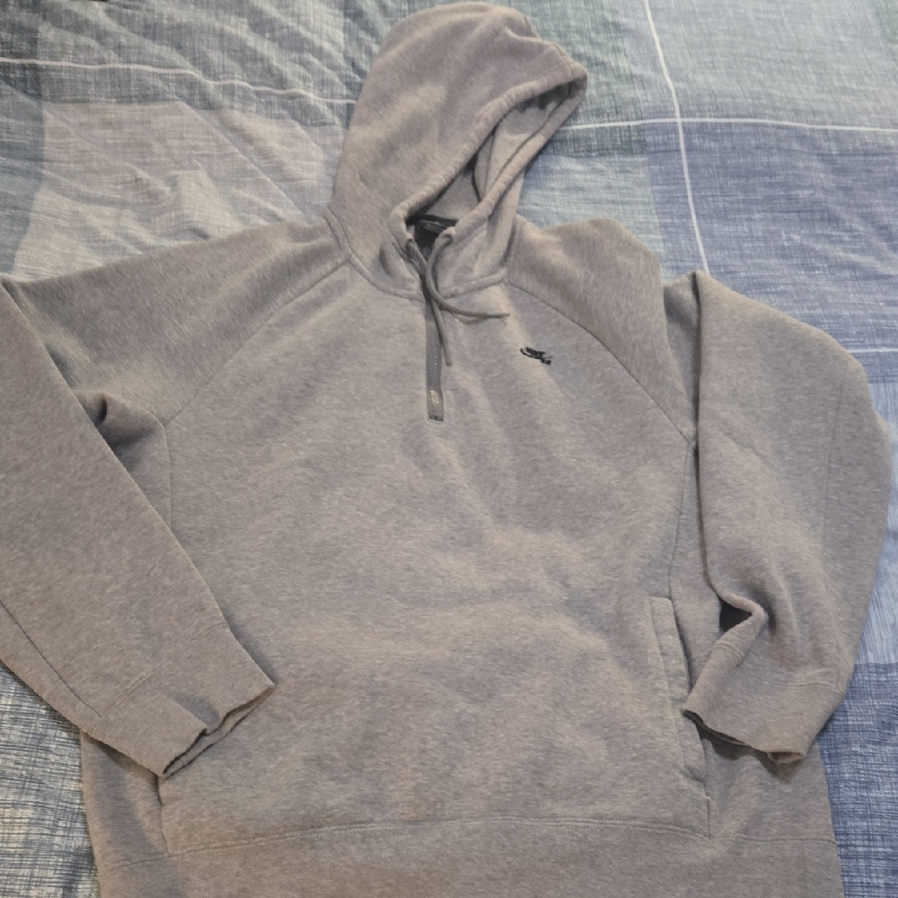 Nike Gray Pullover Hoodie with Small Swoosh